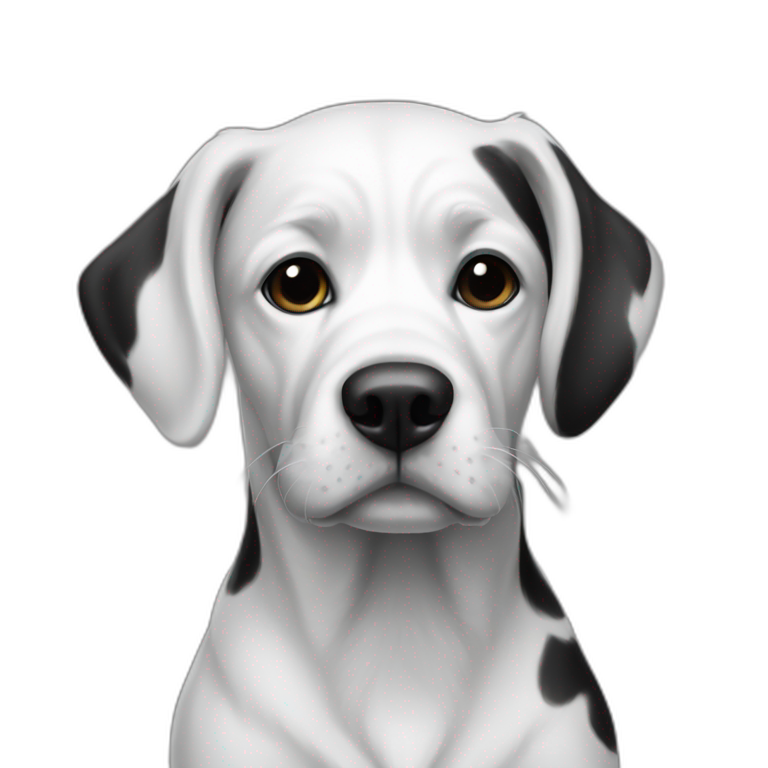dog american stanford black and white emoji