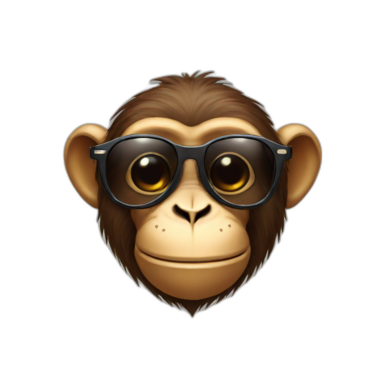 Monkey wearing sunglasses emoji