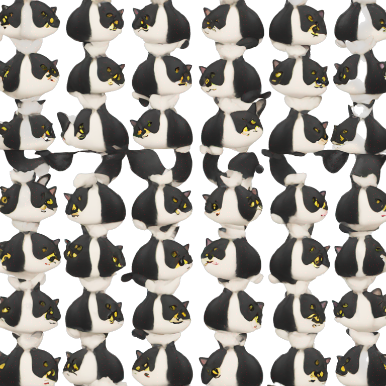 20 tuxedo kittens emoji