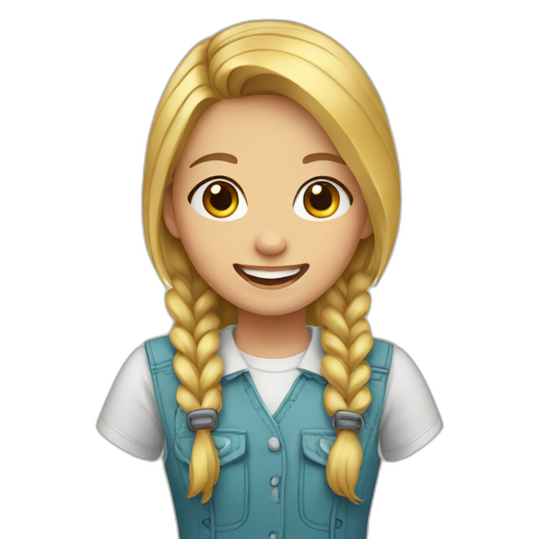 Girl with braces  emoji