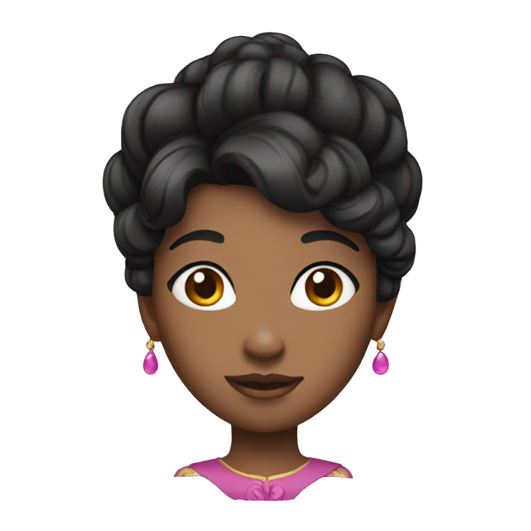 BLACK HAIR princess HEAD emoji