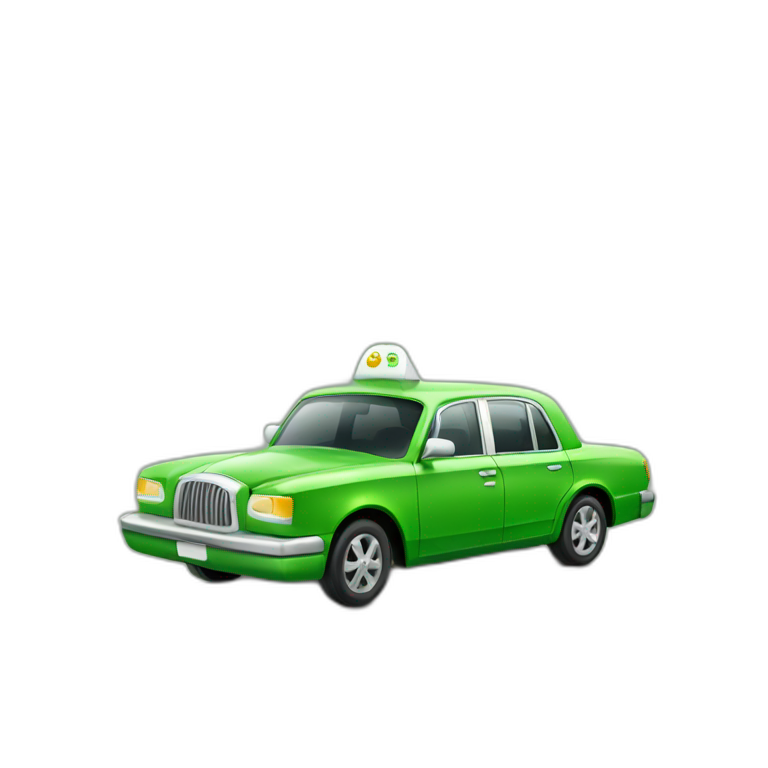 green indrive modern taxi car emoji