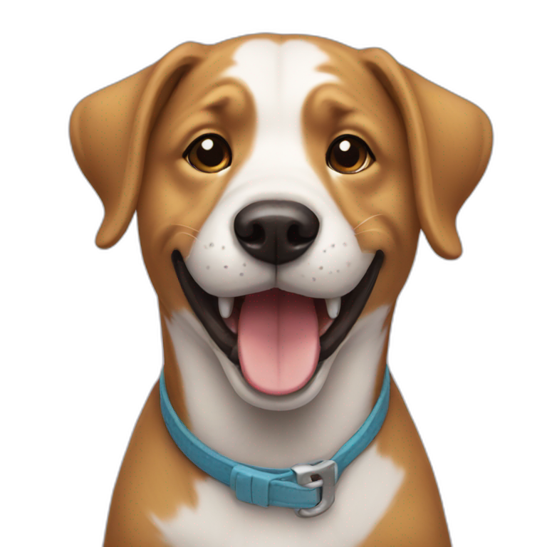 Smiley dog emoji