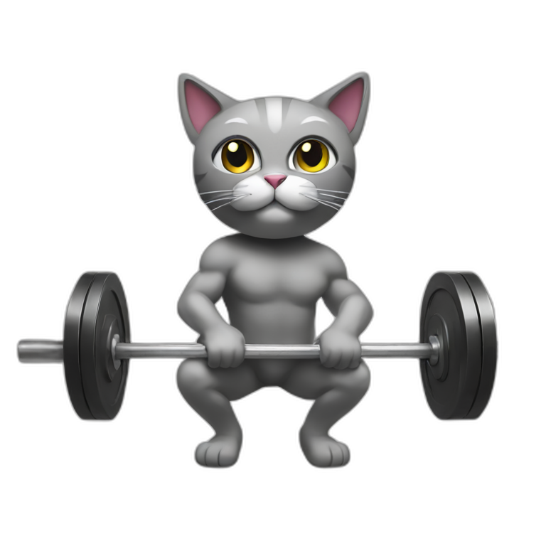 Cat back squat barbell emoji