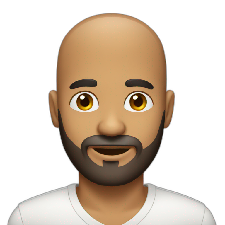 cuba guy bald with beard emoji