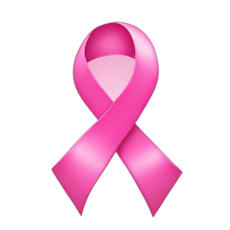 a single big pink ribbon breast cancer in the center emoji