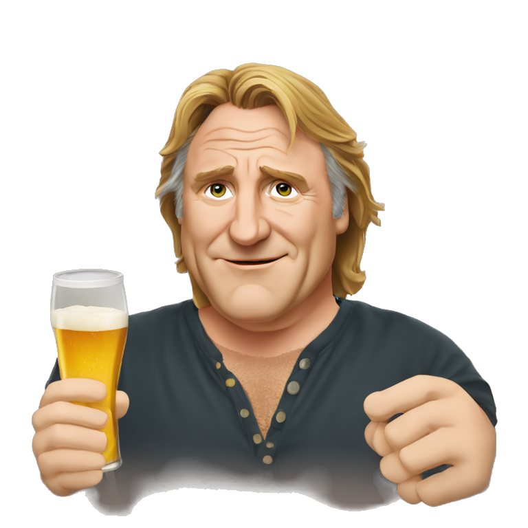 Gerard depardieu drink beer emoji