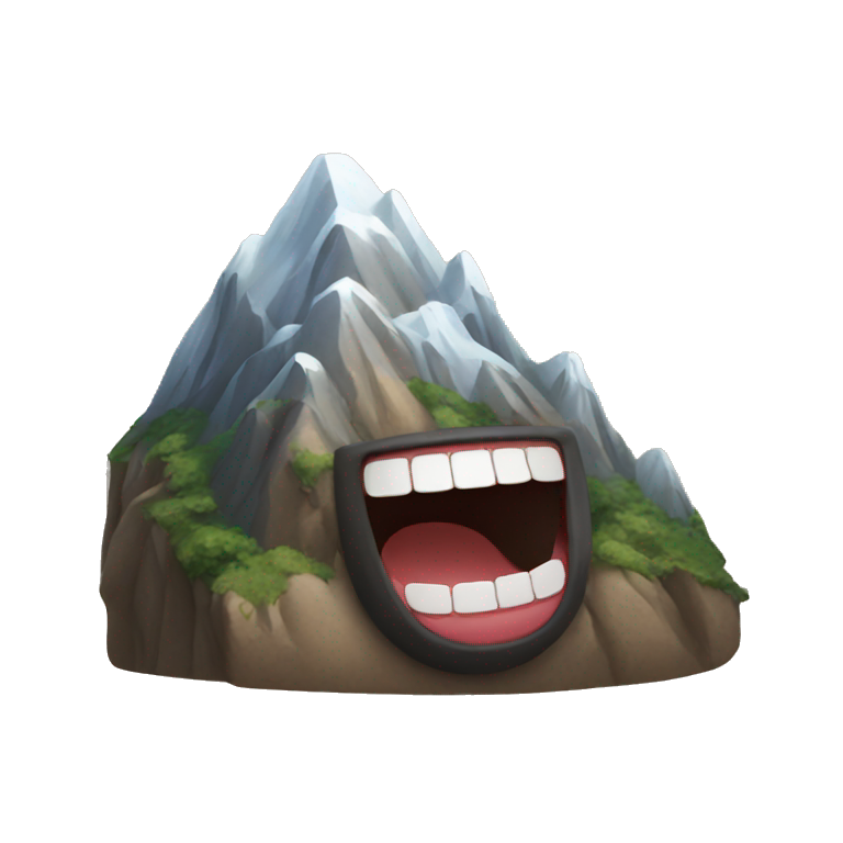 mountain laughing out loud emoji