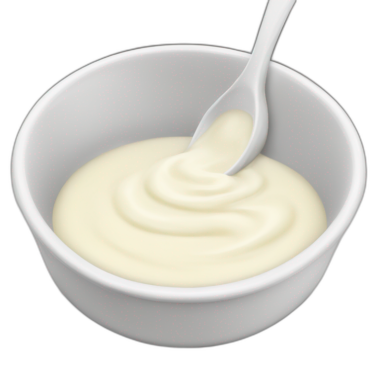 white sauce in a dipping dish emoji