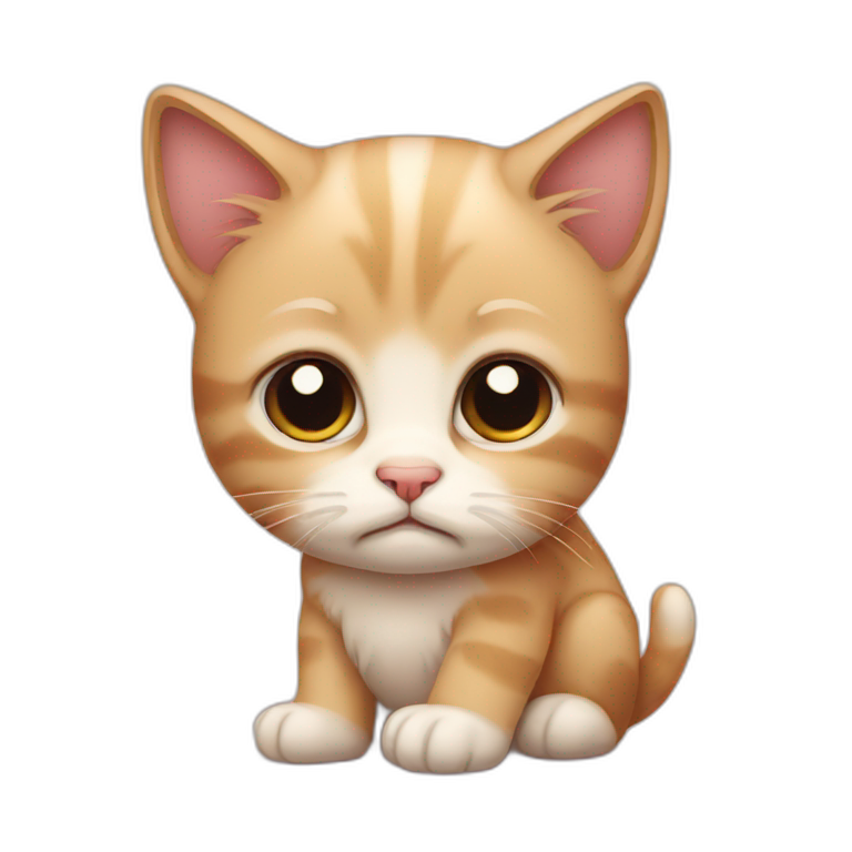 sad kitten emoji