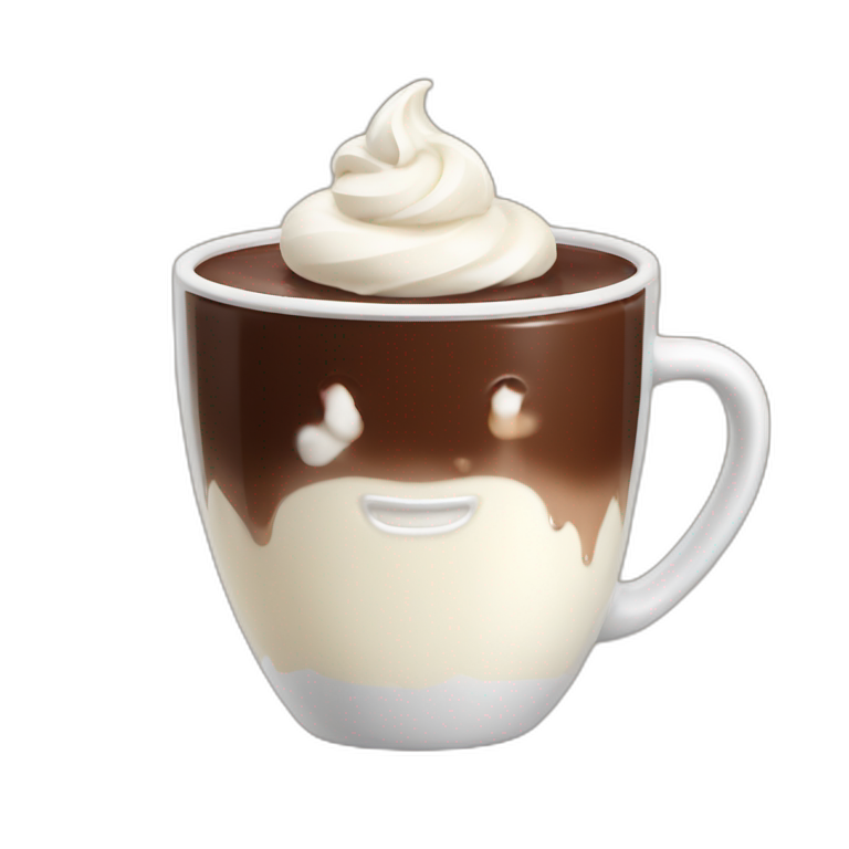 cioccolata calda con panna emoji