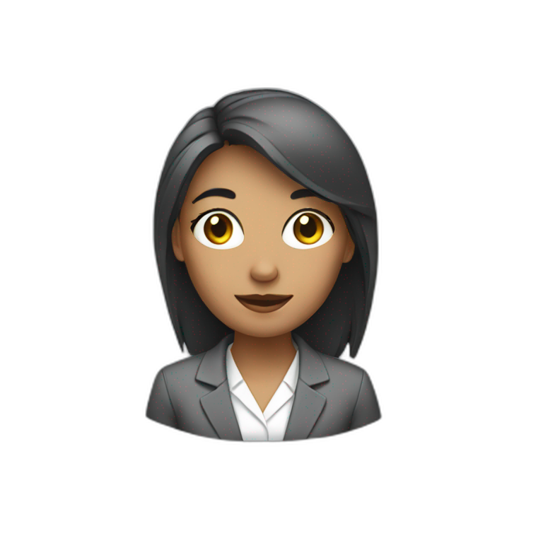 Office girl with computer emoji