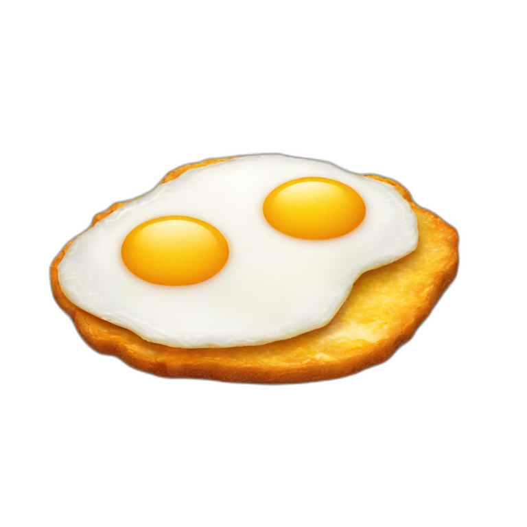 fried egg with face emoji