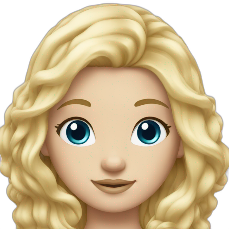 Mermaid with blonde hair and blue eyes emoji