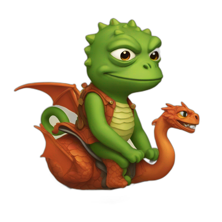 pepe riding dragon emoji