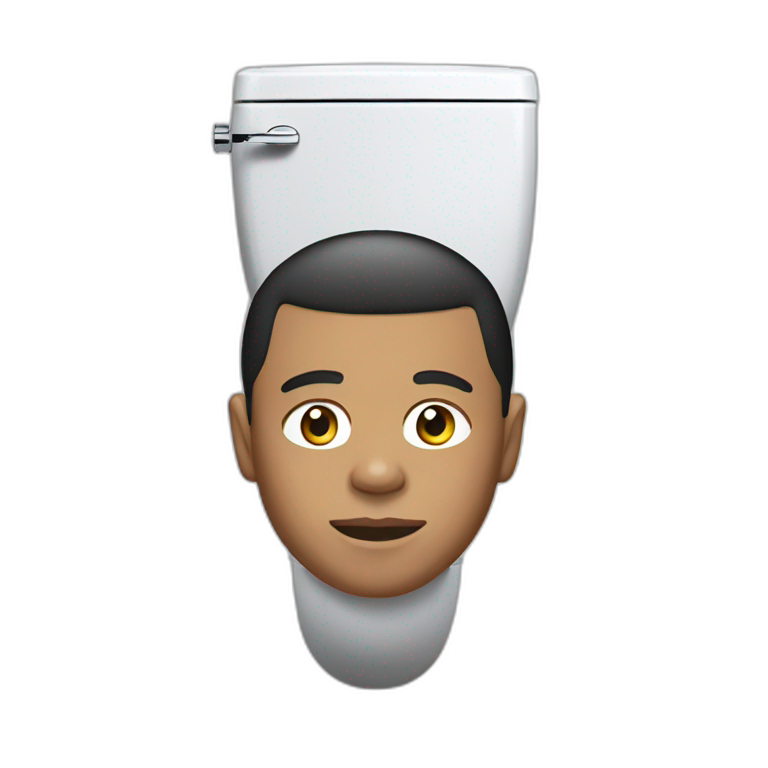 Mbappé on toilets emoji