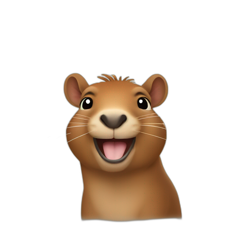 capibara happy smile emoji