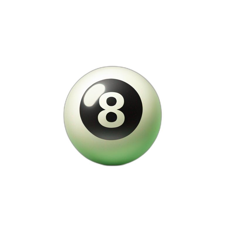 Billiard ball with the number "8A". emoji