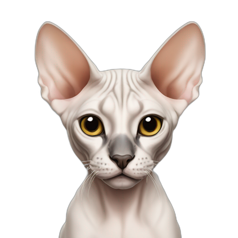 sphynx cat with black spot on his nose emoji