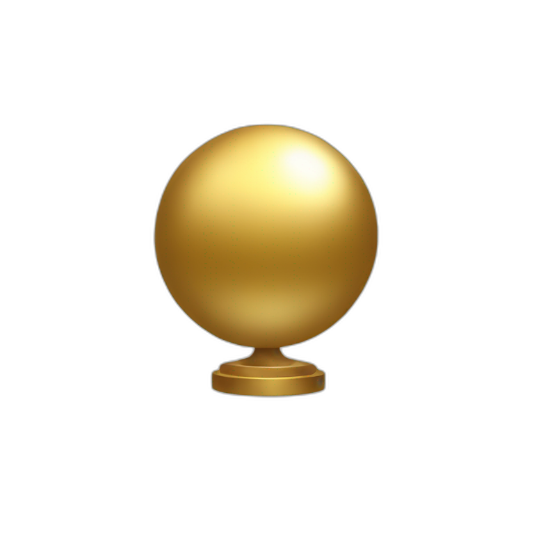 Gold sphere emoji