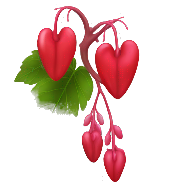 simple red bleeding heart -plant -flower emoji