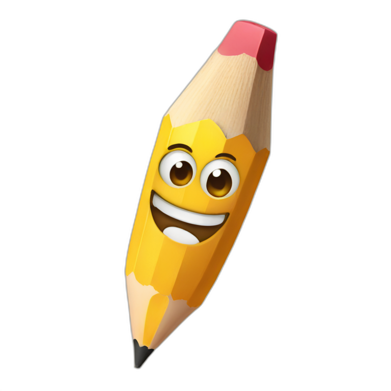happy pencil emoji