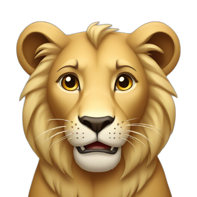 Nala lion iOS style emoji