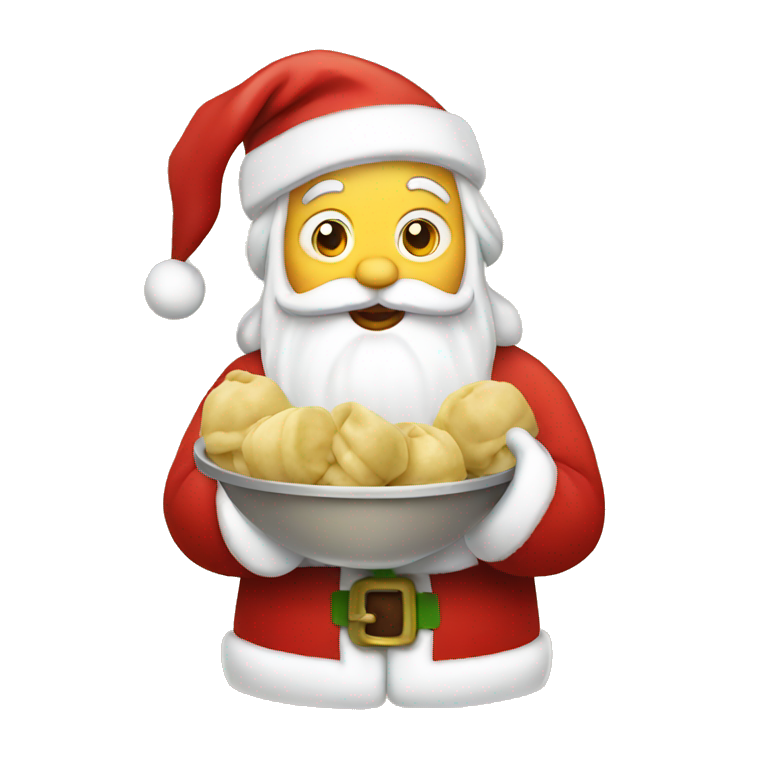 Santa with dumplings emoji