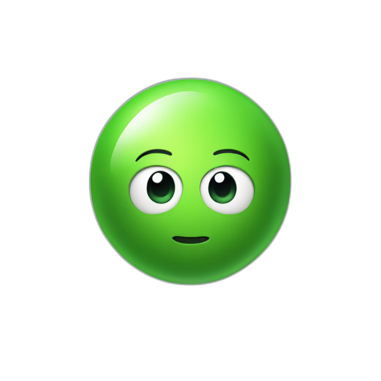 modern green sphere emoji