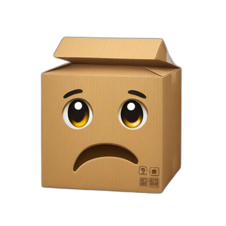 upset cardboard box emoji