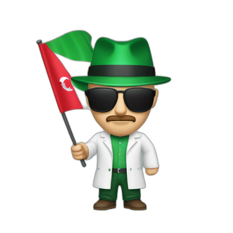 heisenberg holding an algerian flag emoji