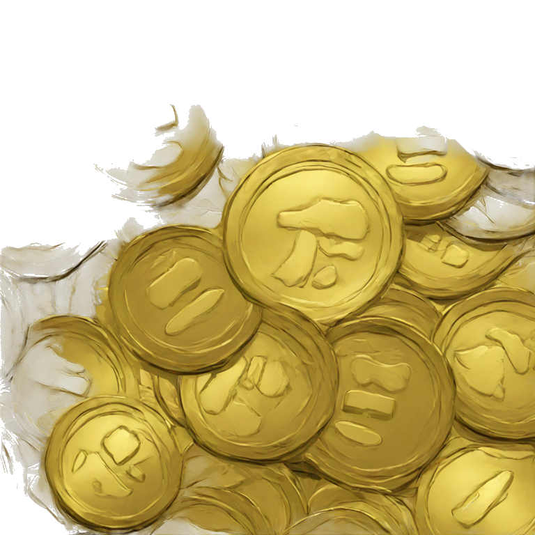  a unique gold coin emoji