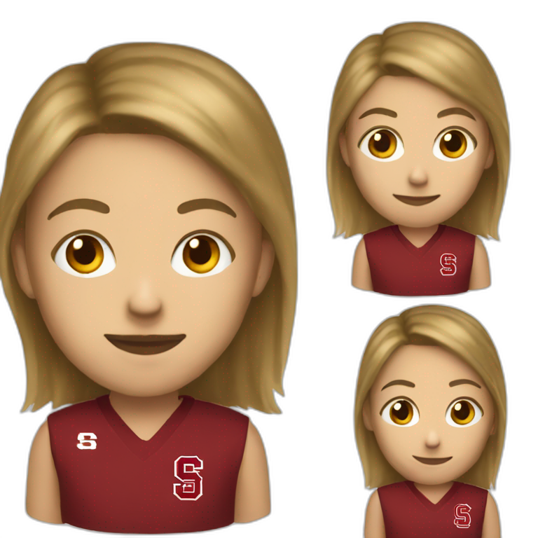 Use a picture of me to create an emoji of a stanford fan emoji