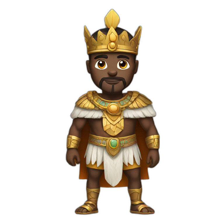 ancient african king full-body emoji