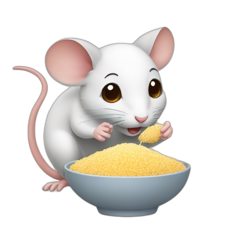 mouse eat rice emoji