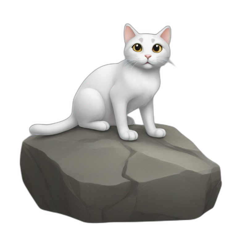 Cat on a rock emoji