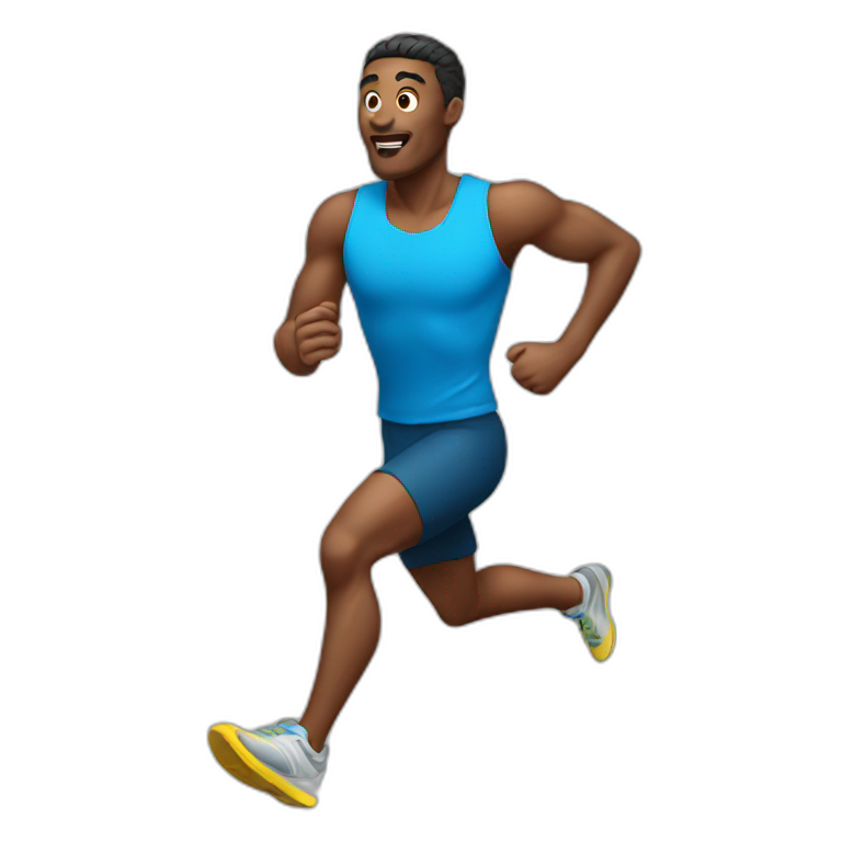 running guy looking back emoji