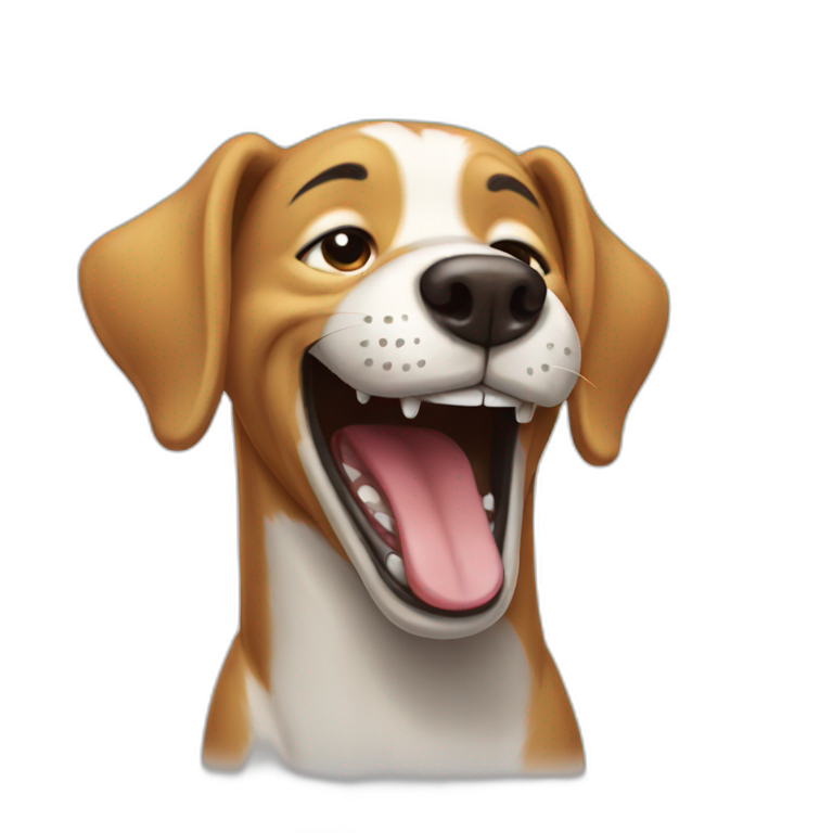 laughing dog emoji