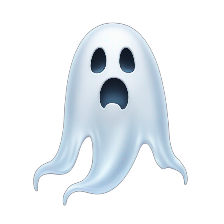 halloween ghost open mouth sparkles emoji