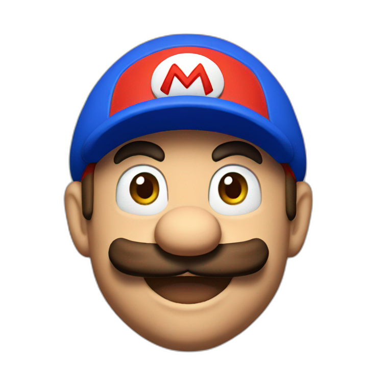 super Mario with a red cap emoji