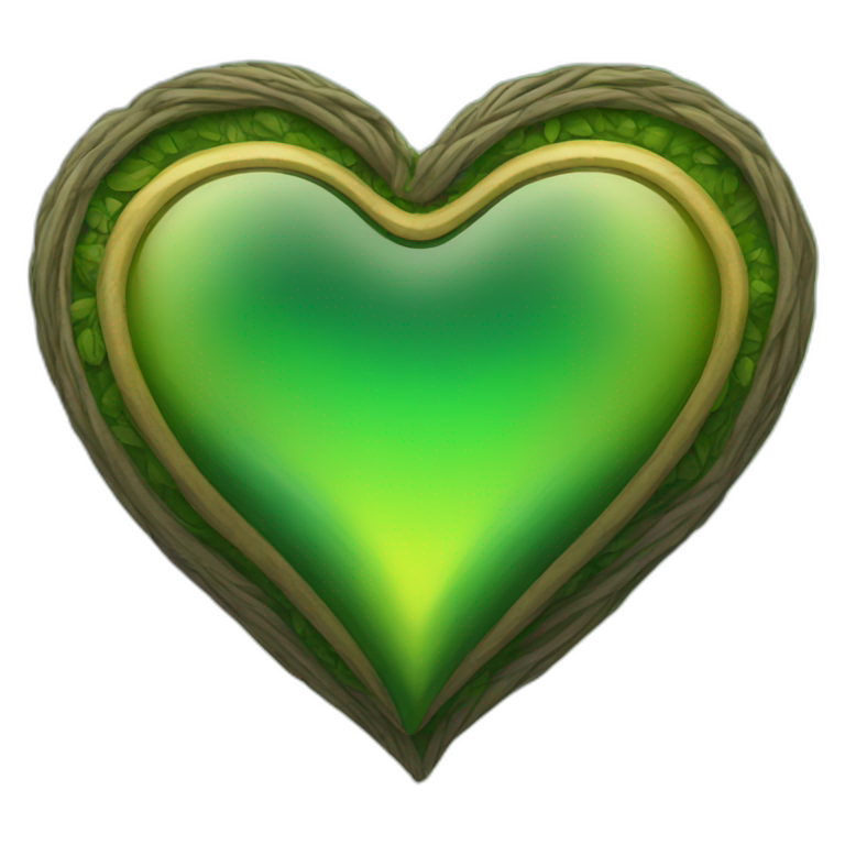 yellow and green heart emoji
