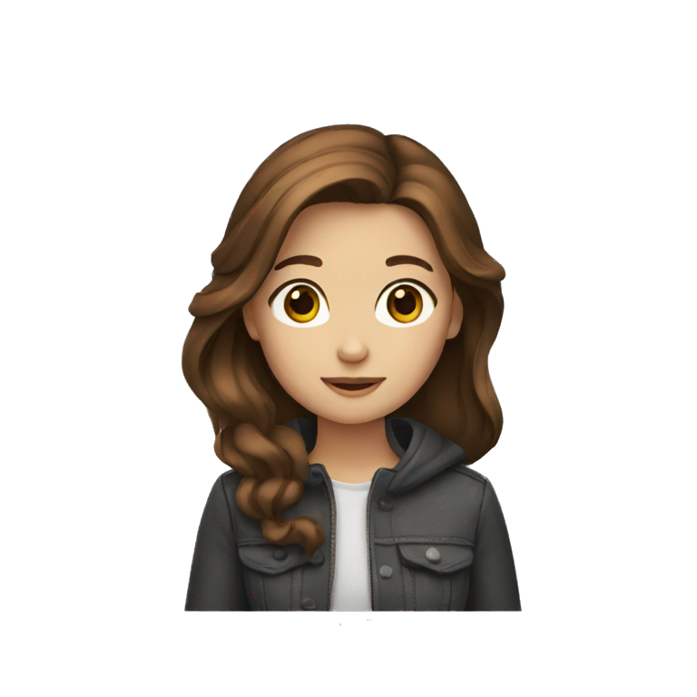 girl with brown hair emoji