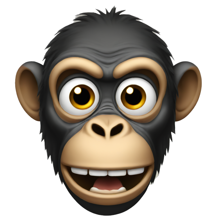 Shocked ape emoji