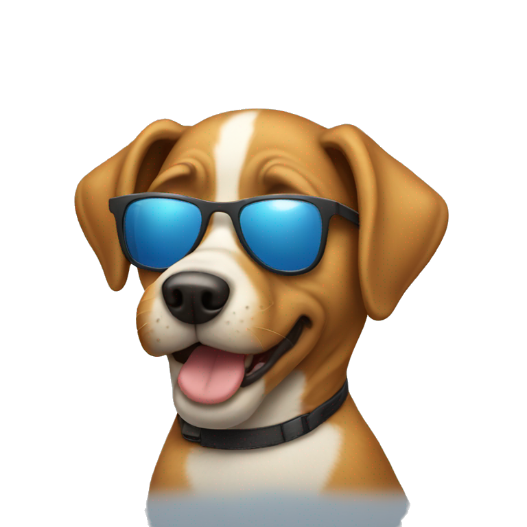 dog wearing sunglasses emoji