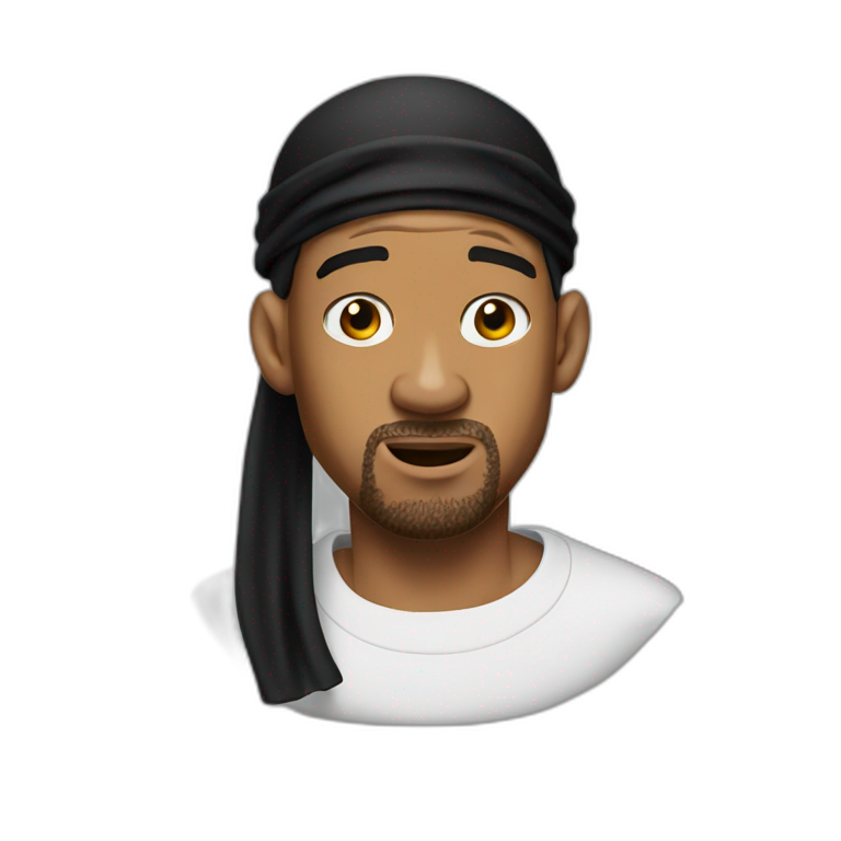 Will smith with black durag shocked emoji