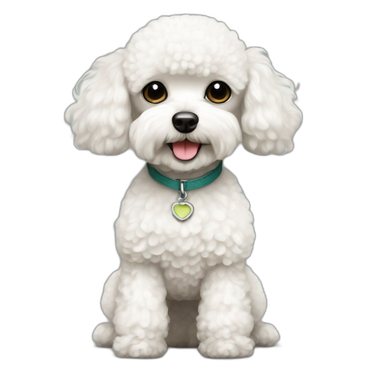white mini toy poodle emoji