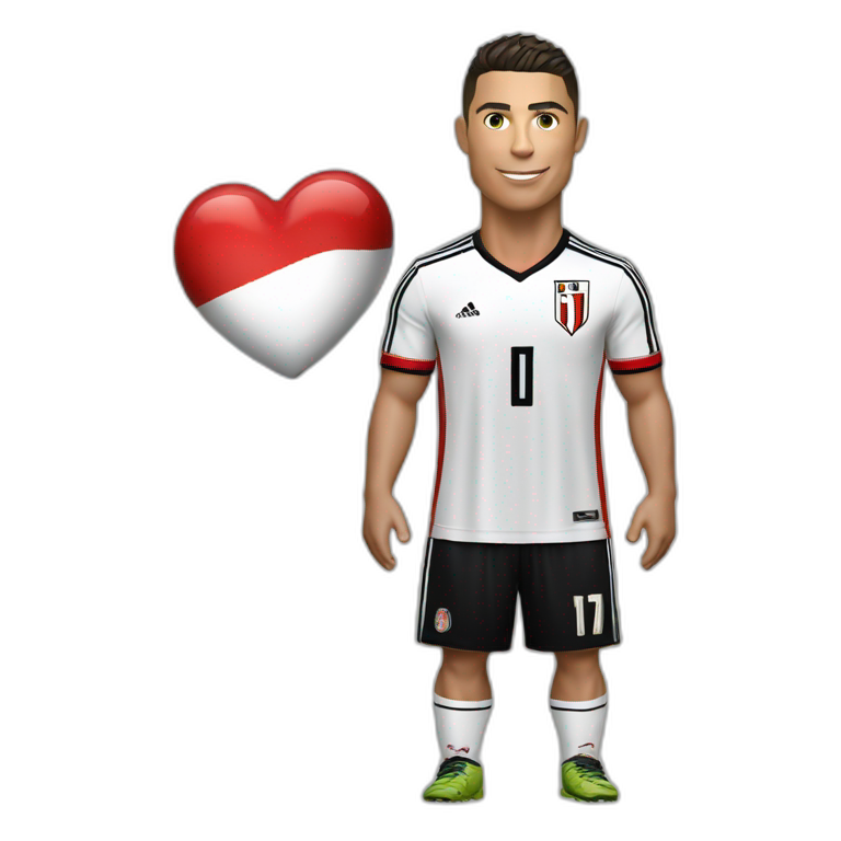 Cristiano Ronaldo con la camiseta de river plate emoji AI Emoji Generator