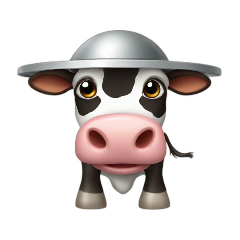 Ufo kidnaping cow emoji