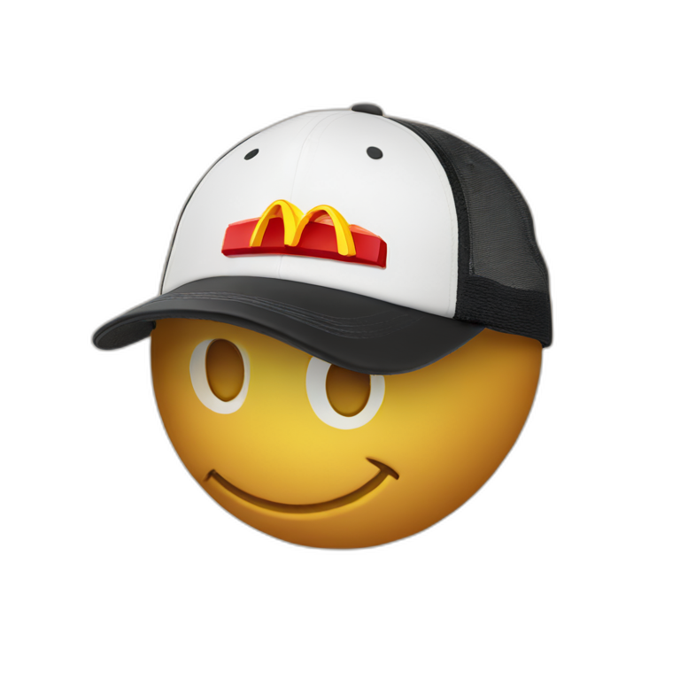 mcdo on a cap emoji