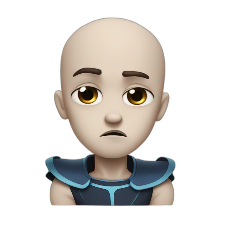 megamind sad with eyebrows up emoji
